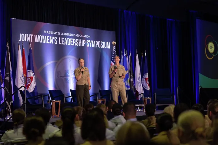 Framed Print : U.S. Navy officers give their opening remarks during the Joint Women's Leadership Symposium at the San Diego Convention Framed Print : U.S. Navy officers give their opening remarks during the Joint Women's Leadership Symposium at the San Diego Convention