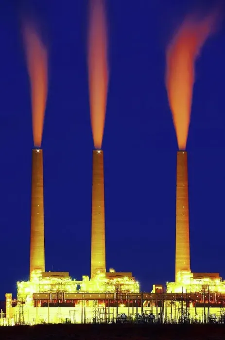 Framed Print : USA, Arizona, Navajo Generating Station, coal-fired electricity generating power plant at night