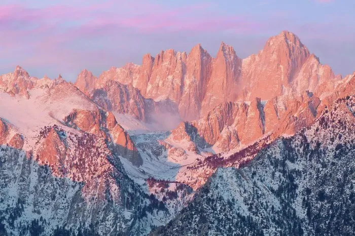 Framed Print : USA, California, Sunrise, Mount Whitney