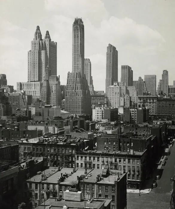 Framed Print : USA, New York City, Skyline Showing Woolworth Tower, RCA And GE Building, Ca 1945