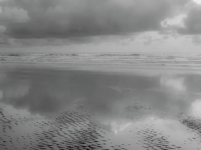Framed Print : USA, Oregon, Cannon Beach and a dreamy view of the beach at low tide