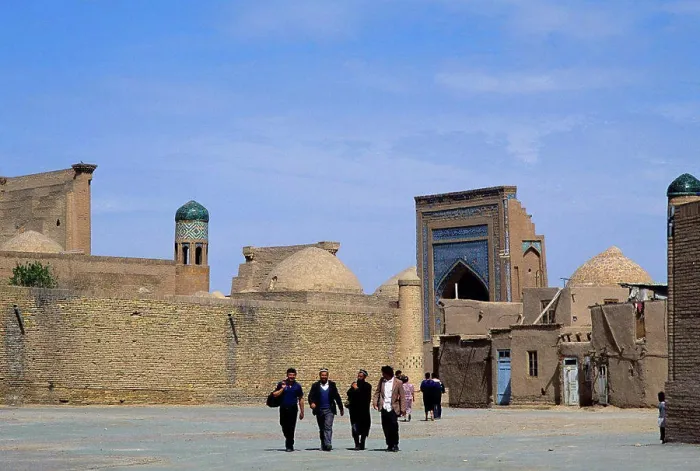 Framed Print : Uzbekistan, Khiva, Old City, Street Scene