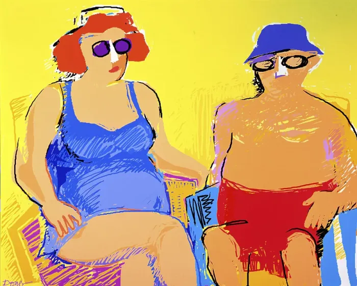 Framed Print : Vacationers by Diana Ong
