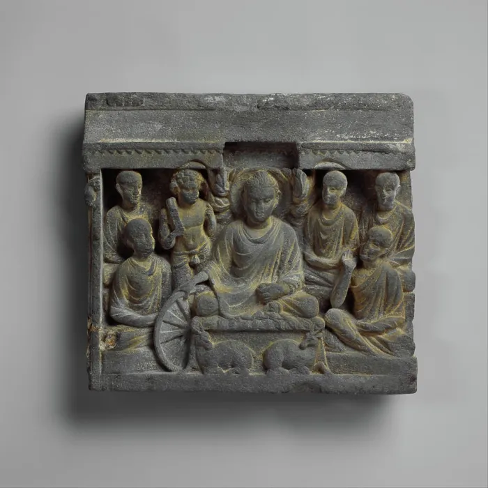 Framed Print : Vajrapani Attends the Buddha at His First Sermon ca Framed Print : Vajrapani Attends the Buddha at His First Sermon ca