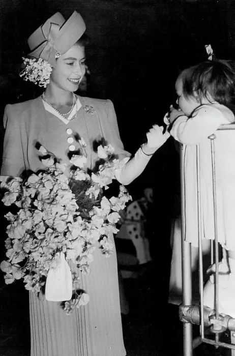 Framed Print : Valerie Meets The Princess -- Princess Elizabeth visited the Queen Elizabeth Hospital for Children Framed Print : Valerie Meets The Princess -- Princess Elizabeth visited the Queen Elizabeth Hospital for Children