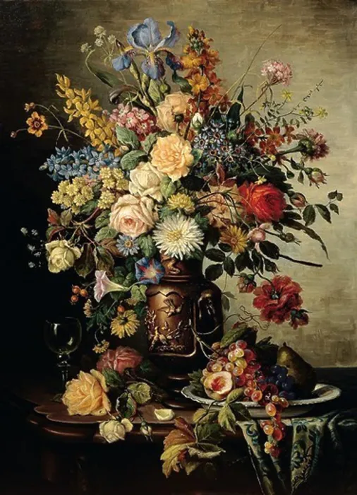 Framed Print : Vase of flowers, by Francesco Malacrea (1812-1866) Framed Print : Vase of flowers, by Francesco Malacrea (1812-1866)