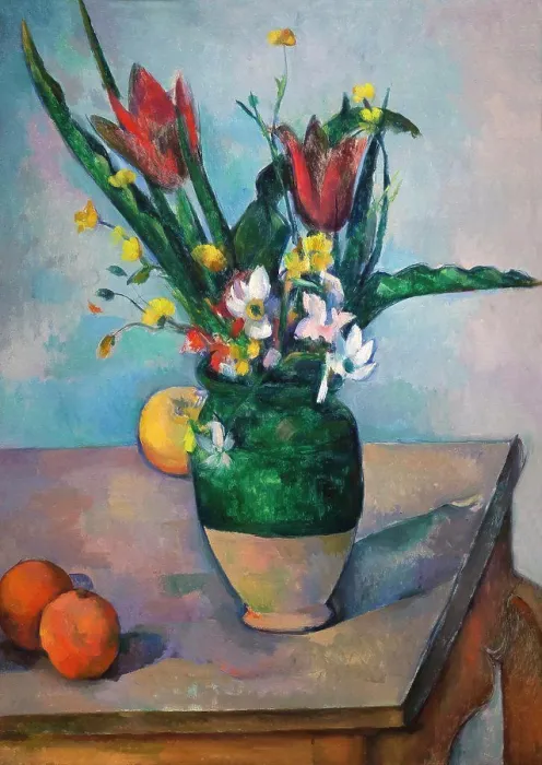 Framed Print : The Vase of Tulips, Paul Cezanne, circa 1890, Art Institute of Chicago, Chicago, Illinois, USA, North America Framed Print : The Vase of Tulips, Paul Cezanne, circa 1890, Art Institute of Chicago, Chicago, Illinois, USA, North America