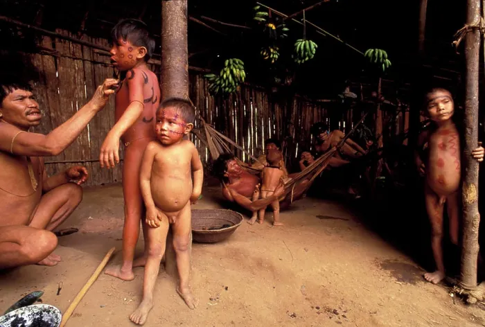 Framed Print : Venezuela, Parima Tapirapeco National Park. Yanomamo Tribespeople. (Editorial Usage Only) Framed Print : Venezuela, Parima Tapirapeco National Park. Yanomamo Tribespeople. (Editorial Usage Only)