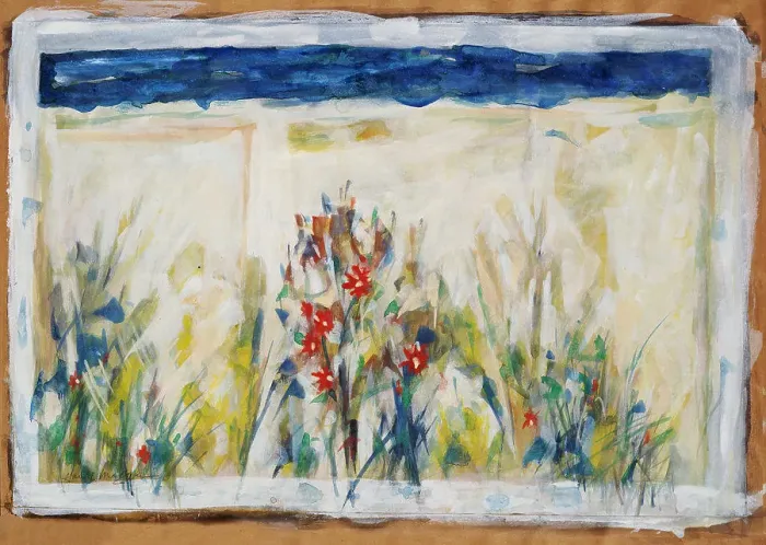 Framed Print : Verge Landscape Early 1980's Hamish MacEwan (20th C. American)