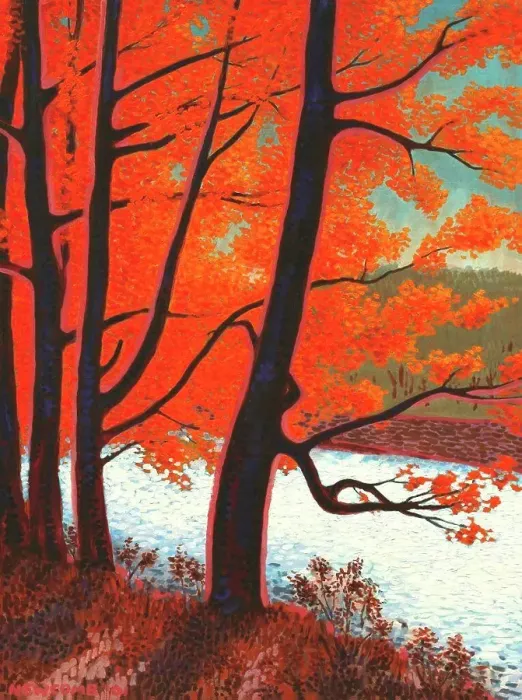 Framed Print : Vermont River John Newcomb, Acrylic, 2001 Framed Print : Vermont River John Newcomb, Acrylic, 2001