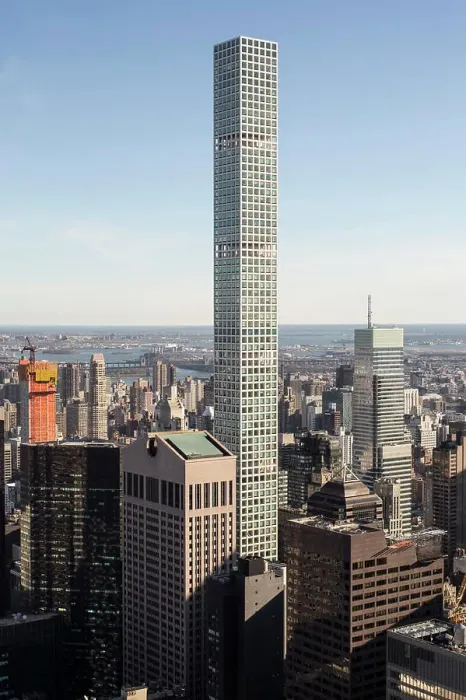 Framed Print : View of 432 Park Avenue and neighbouring buildings