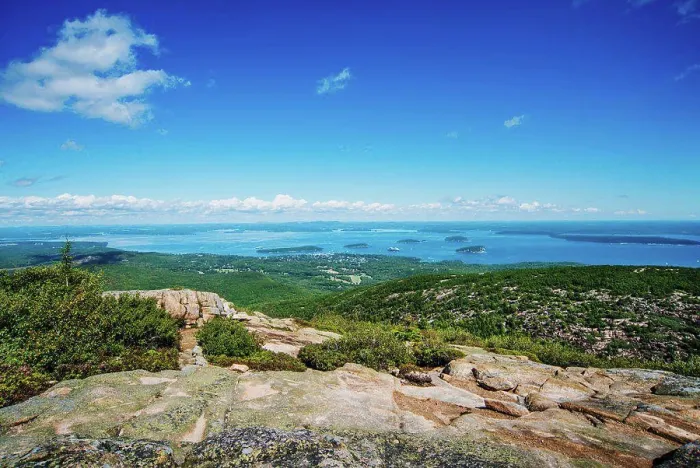Framed Print : View from Cadillac mountain, Acadia National Park, Maine, United States