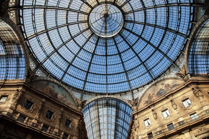 Framed Print : View in the centre of the Galleria, Milan, Italy Framed Print : View in the centre of the Galleria, Milan, Italy