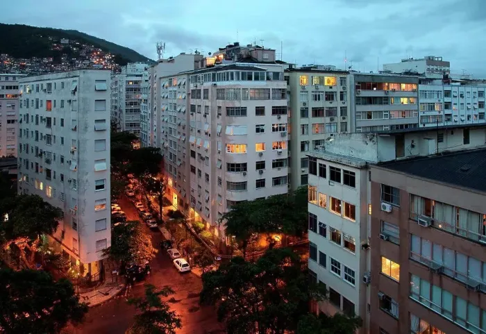 Framed Print : View on Ipanema at dusk. Brazil Framed Print : View on Ipanema at dusk. Brazil