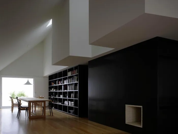 Framed Print : View to library and study. Alto de Vila House, Porto, Portugal. Architect: Jose Paulo dos Santos, 2008 Framed Print : View to library and study. Alto de Vila House, Porto, Portugal. Architect: Jose Paulo dos Santos, 2008