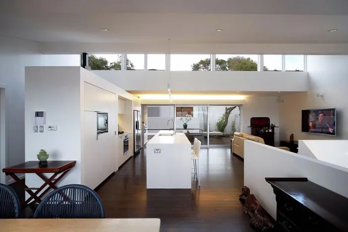 Framed Print : View of open plan in contemporary house. 12 / 12 / 2005