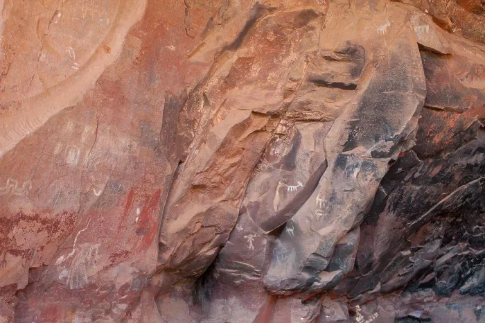 Framed Print : View of pictographs dating back up to 10 Framed Print : View of pictographs dating back up to 10