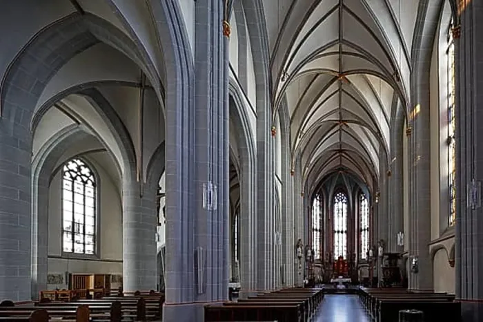 Framed Print : View from the southern nave to the north-east, St. Sankt, Saint Framed Print : View from the southern nave to the north-east, St. Sankt, Saint