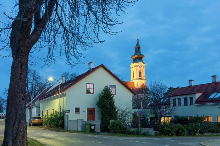Framed Print : village center and church Oberlaa Vienna 10. Favoriten Wien Austria Framed Print : village center and church Oberlaa Vienna 10. Favoriten Wien Austria
