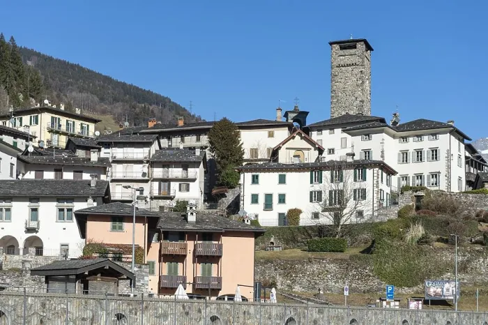 Framed Print : Village partial view, gromo, Italy Framed Print : Village partial view, gromo, Italy