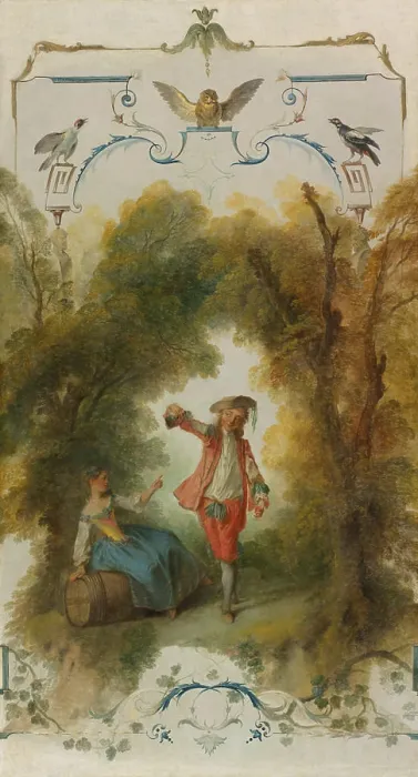 Framed Print : The Vineyard, c. 1723-1727. Nicolas Lancret (French)