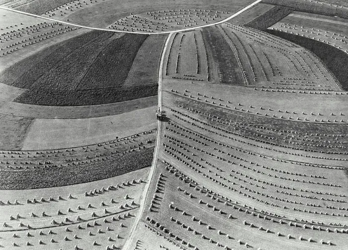 Framed Print : Vintage photograph. Aerial view of farm fields in Belgium Framed Print : Vintage photograph. Aerial view of farm fields in Belgium