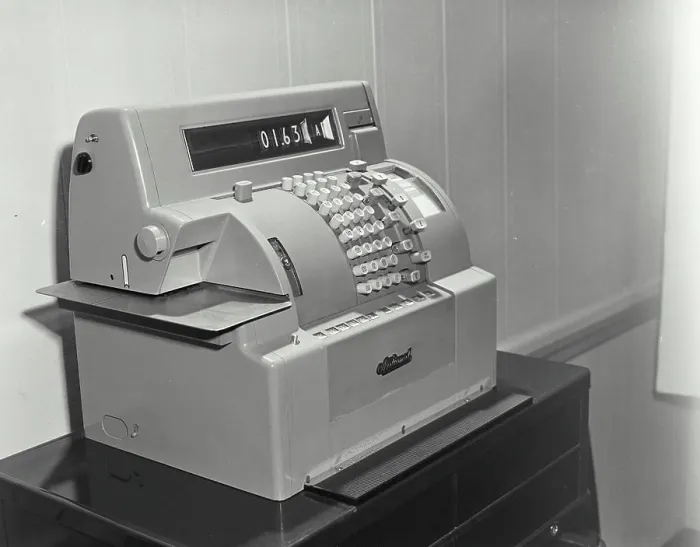 Framed Print : Vintage Photograph. A cash Register Framed Print : Vintage Photograph. A cash Register