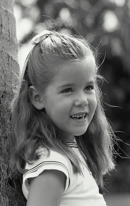 Framed Print : Vintage Photograph. Head of a little girl smiling Framed Print : Vintage Photograph. Head of a little girl smiling