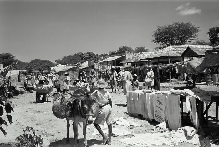 Framed Print : Vintage Photograph. View of the market at St. Maro, Haiti Framed Print : Vintage Photograph. View of the market at St. Maro, Haiti