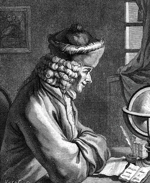 Framed Print : Voltaire (1694-1778) French author & playwright Wood engraving Framed Print : Voltaire (1694-1778) French author & playwright Wood engraving