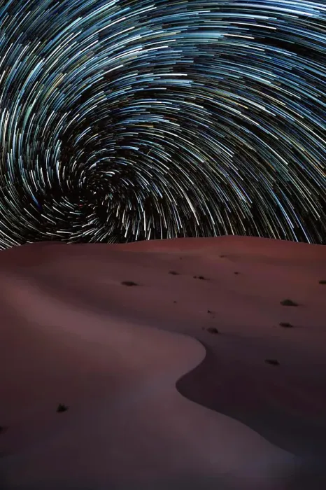Framed Print : Vortex star trail in the Rub al Khali desert in Oman, Rub al Khali, Oman, Middle East Framed Print : Vortex star trail in the Rub al Khali desert in Oman, Rub al Khali, Oman, Middle East