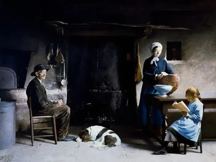 Framed Print : Waiting for dinner, 1891, painting by Philippe Jolyet (1832-1908), Castle of Pierre de Bresse, France Framed Print : Waiting for dinner, 1891, painting by Philippe Jolyet (1832-1908), Castle of Pierre de Bresse, France