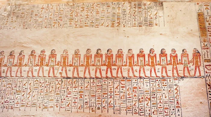 Framed Print : Wall frieze from the tomb of Ramesses VI