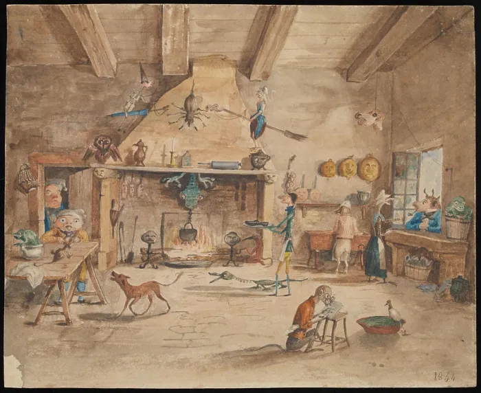Framed Print : Watercolour of an imagined chemist's laboratory, Auguste Laurent, 1844 Framed Print : Watercolour of an imagined chemist's laboratory, Auguste Laurent, 1844