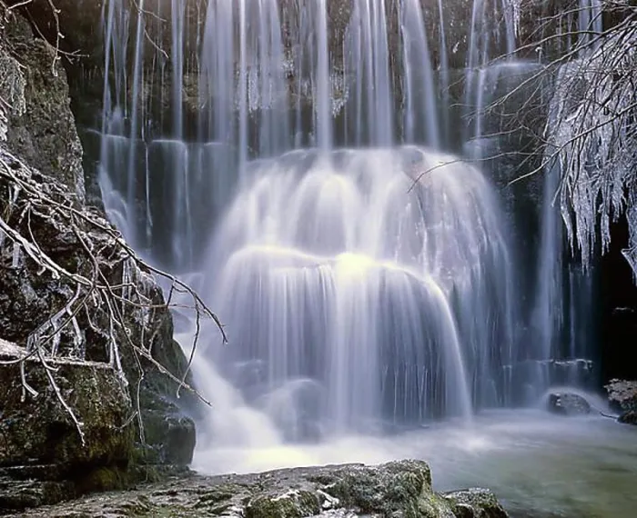 Framed Print : Waterfall in Weissenbachtal valley near Bergen, Upper Bavaria, Germany, Europe Framed Print : Waterfall in Weissenbachtal valley near Bergen, Upper Bavaria, Germany, Europe