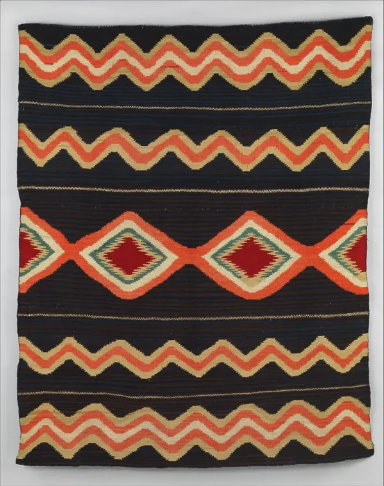 Framed Print : Wearing Blanket 1865-75 Navajo Framed Print : Wearing Blanket 1865-75 Navajo