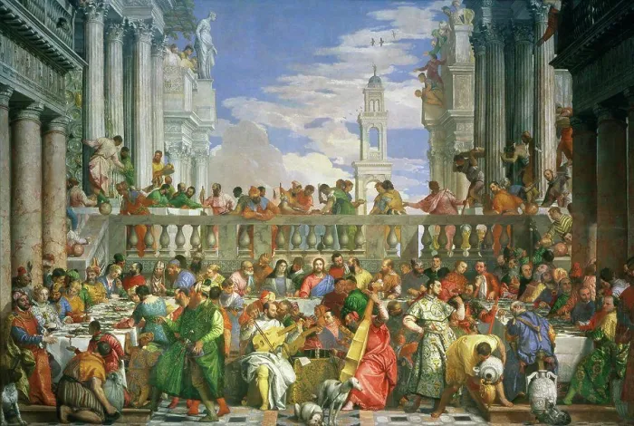 Framed Print : The Wedding at Cana c. 1570 Veronese (Paolo Caliari) 1528-1588 / Venetian Musee du Louvre, Paris