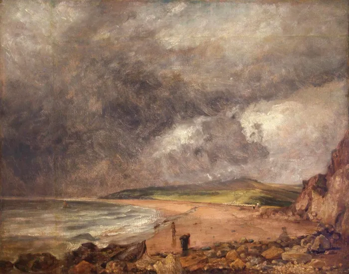 Framed Print : Weymouth Bay, painting by John Constable, France, Paris, Musee du Louvre