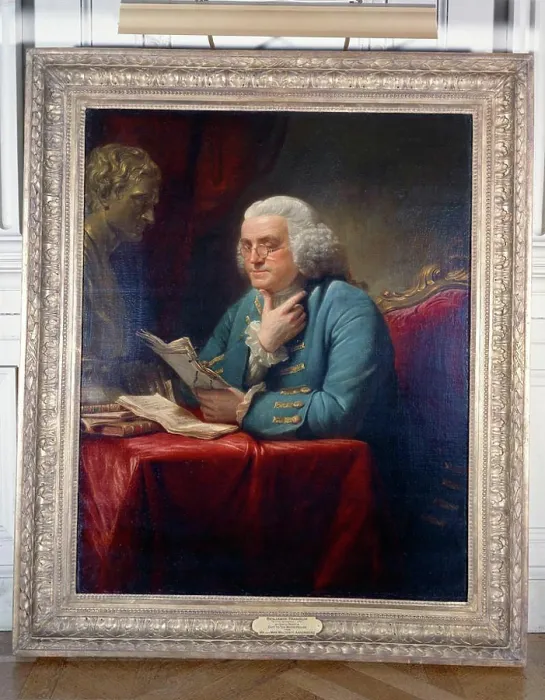 Framed Print : White House paintings: Benjamin Franklin by David Martin (1767) Framed Print : White House paintings: Benjamin Franklin by David Martin (1767)