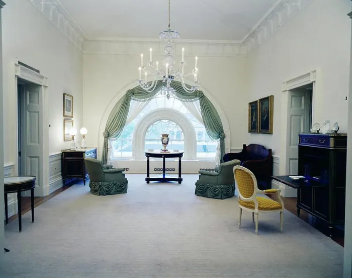 Framed Print : White House Rooms: Red Room, President's bedroom Framed Print : White House Rooms: Red Room, President's bedroom