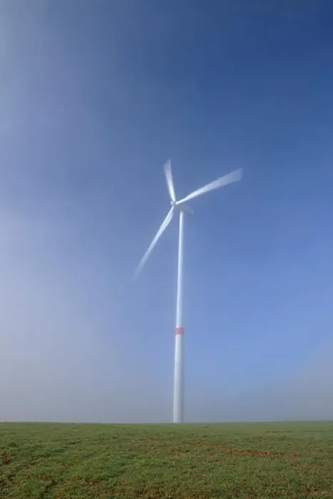 Framed Print : Wind Turbine in Field, Marktheidenfeld, Bavaria, Germany