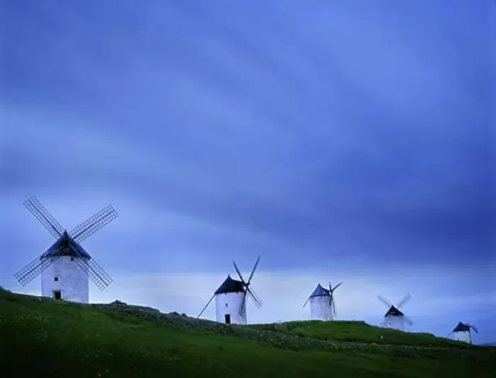 Framed Print : Windmills and blue sky Framed Print : Windmills and blue sky