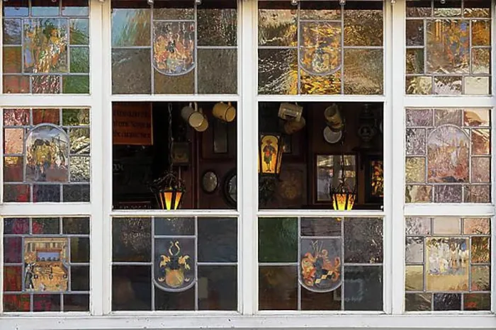 Framed Print : Window with a view into the dining room Framed Print : Window with a view into the dining room