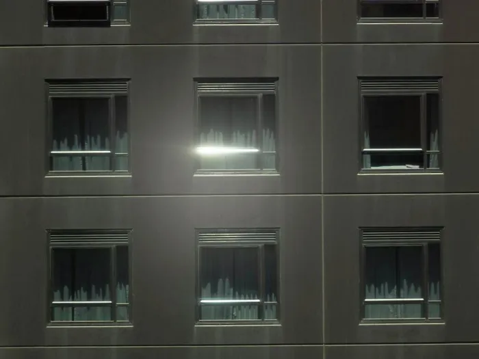 Framed Print : Windows of residential building Framed Print : Windows of residential building