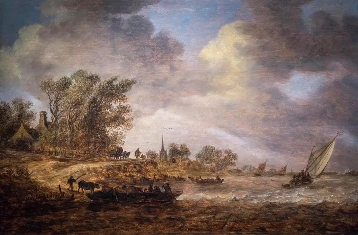 Framed Print : A Windy Day; 1651; Oil on oak panel Jan van Goyen; Dutch; 1596-1656 Framed Print : A Windy Day; 1651; Oil on oak panel Jan van Goyen; Dutch; 1596-1656