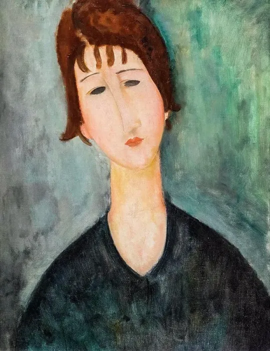 Framed Print : A Woman; 1917-20; Oil on canvas Amedeo Modigliani; Italian; 1884-1920 Framed Print : A Woman; 1917-20; Oil on canvas Amedeo Modigliani; Italian; 1884-1920