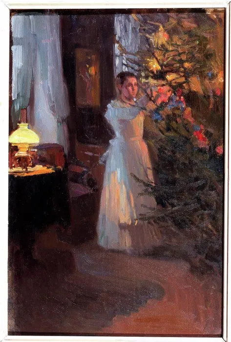 Framed Print : Woman decorating christmas tree by Alexei Mikhaylovich Korin Framed Print : Woman decorating christmas tree by Alexei Mikhaylovich Korin