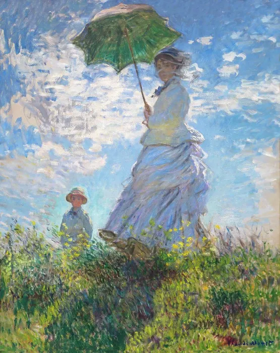 Framed Print : Woman with a Parasol, Madame Monet and Her Son Framed Print : Woman with a Parasol, Madame Monet and Her Son