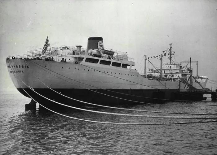 Framed Print : World's largest tanker arrives in the Thames - A general view of the 'Tina Onassis' at her berth at Purfleet