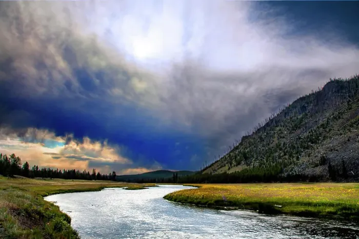 Framed Print : Yellowstone National Park Madison River at sunrise Framed Print : Yellowstone National Park Madison River at sunrise
